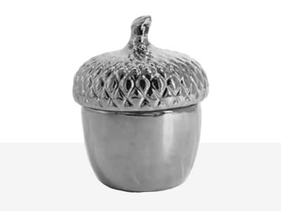 CAJA BELLOTA CERAMICA PLATEADA