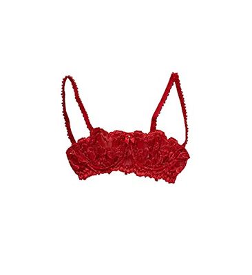 Shirley of Hollywood Number 324 Size 36 Red Chopper Lace Shelf Bra
