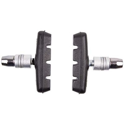 M-Wave BPR-T bromsskor, ersättningsbromssko, fälgbroms, Cartridge-bromssko, V-bromssko, V-broms, 55 mm långa, symmetriska, gängade bultar och justeringsskivor, svart