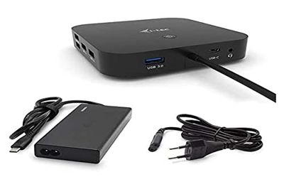 i-Tec USB-C Dual Display Docking Station with Power Delivery 65W + i-Tec Universal Charger 77 W