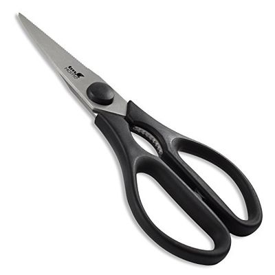 TM Electron hocu032 Ciseaux de cuisine de haute résistance Ultra afiladas, acier inoxydable, noir