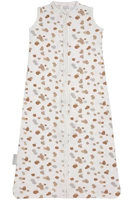 Meyco Baby Stains babyslaapzak, slaapzak (100% katoen, huidvriendelijk, nauwsluitend, lange ritssluiting, zomerslaapzak, maat: 70 cm), neutraal