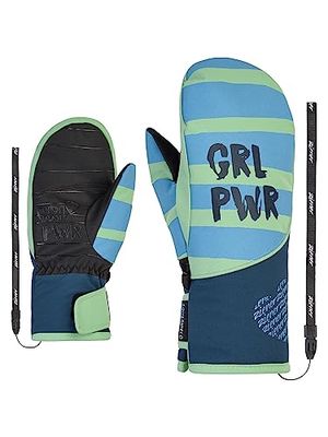Ziener LIWANI - Muffolo da sci per ragazza, impermeabile, Primaloft, alla moda, verde pastello, 3