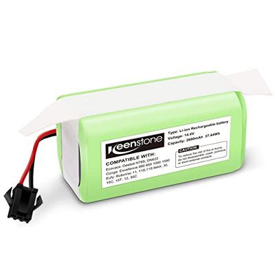 Keenstone 2600mAh Batteria Sostitutiva Agli Loni di Litio Ricaricabile per Eufy RoboVac 11S/11/15C/15T/30/35C,IKOHS Netbot S14/S15, Deebot N79S/DN622,CONGA EXCELLENCE 990/1090,LEFANT M520