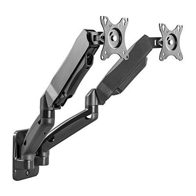 RICOO Väggfäste för väggmonterad bildskärm tilt, 17–32" (43–81 cm) S4711 dubbel arm böjd TV ledad VESA 75 x 75-100 x 100