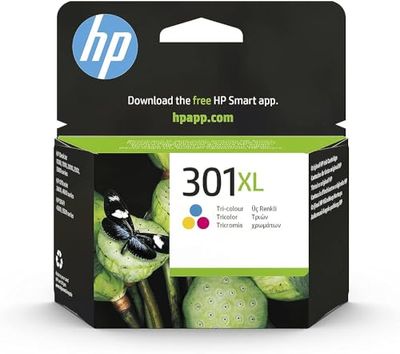 HP 301XL CH564EE, Cartuccia Originale HP da 330 Pagine, Compatibile con Stampanti HP DeskJet 1050, 2540 e 3050, HP OfficeJet 2620 e 4630, HP ENVY 4500 e 5530, Tricromia