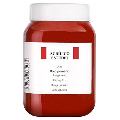 Lienzos Levante Estudio Pintura en Dispersión Acrílica, Rojo (Primary Red - 203), 500 ml