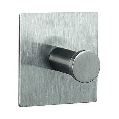 Spirella 4.5, Gris colección Punt, Cuadrado, Gancho Adhesivo, Acero Inoxidable, Gris