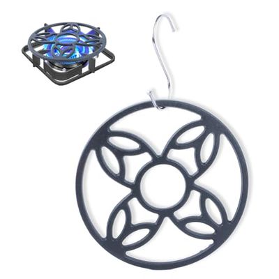Trivet for Gas Hob, Cast Iron Work Support Gas Ring Reducer, Decorative Non Slip Metal Coasters Heavy Duty Table Mats for Kitchen Cooktop 19cm