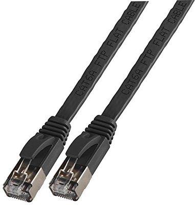 Pro Signal PSG91151 Flat Cat6a STP Ethernet Patch Lead, 3 m, Black