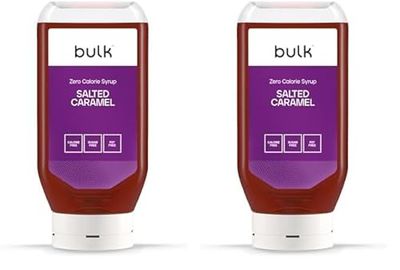 Bulk Sirop Zèro Calorie, Sans Sucre, Gout Caramel Salé 400 ml (Lot de 2)