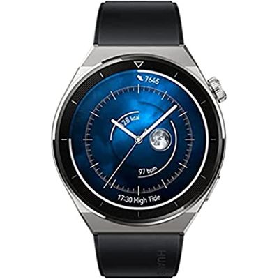 HUAWEI WATCH GT 3 Pro 46 mm smartwatch met ECG, zwart, GPS, continue gezondheidsbewaking, tot 14 dagen batterijduur, draadloos opladen, 100 sportmodi, compatibel met iPhone en Android