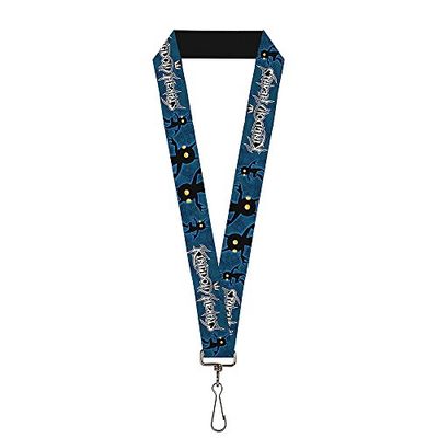Buckle Down Unisex-Adult's Lanyard-1.0-Kingdom Hearts Shadow Poses2 Navy Blue/Black Key Chain, Multicolor, One Size