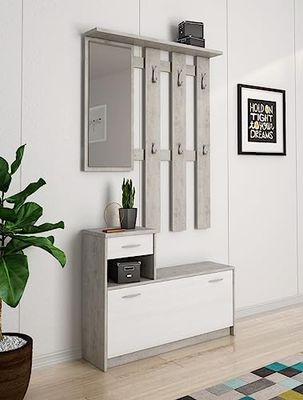 CALITAN FURNITURE FACTORY SP Z O.O. MOBILE DA INGRESSO KEN CEMENTO E LARICE BIANCO