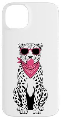 Guépard Lunettes De Soleil Chewing-Gum Guépards Coque pour iPhone 14 Plus