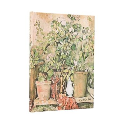 Paperblanks | 2026 Vasi di Terracotta e Fiori, Cezanne | Vasi di Terracotta e Fiori, Cezanne | 18 Mesi | Midi | Orizzontale | Chiusura con Fascia Elastica | 208 Pg | 80 GSM
