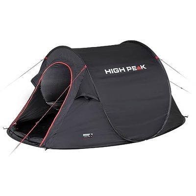 HIGH PEAK 10280, Vision 2-Tenda Pop-up, Colore: Nero Unisex-Adulti, Misura Standard