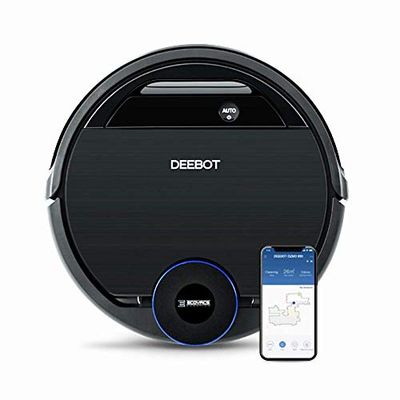Ecovacs Robotics Deebot Ozmo 930 Robotstofzuiger, met Dweilfunctie en Intelligente Navigatie, Zwart