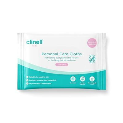 Carell Professional Care - Maceratable Personal Care Wipes - Pack of 24 Wipes - Gentle Face and Body Wipes, Alcohol Free