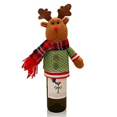 Agolaty Decorazione per bottiglia di Vino rosso di Natale, unisex, modello Elk, grande
