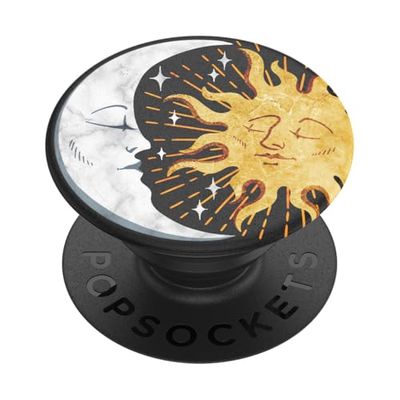 PopSockets PopGrip - Supporto e Impugnatura per Telefoni Cellulari e Tablet con Un Top Intercambiabile - Sun And Moon
