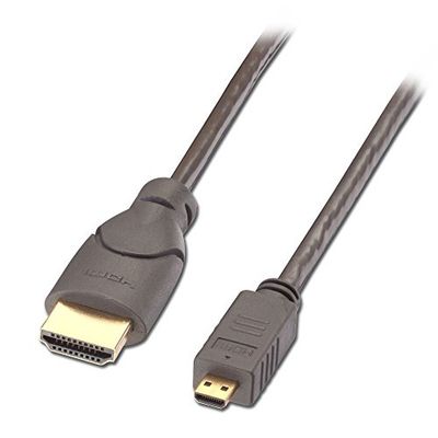 LINDY 41353 High Speed HDMI-kabel, type A/D (Micro), 2,0 m grijs