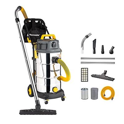 Vacmaster VK1638SWC 1600W 38L Aspiradoras en seco y húmedo Acero Inoxidable Industrial Aspirador con HEPA 13 Filtración