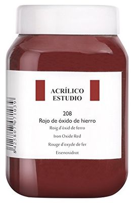 Lienzos Levante 0120523208 - Peinture Acrylique Estudio, Pot de 500 ML, Couleur : 208 Rouge d’Oxide de Fer