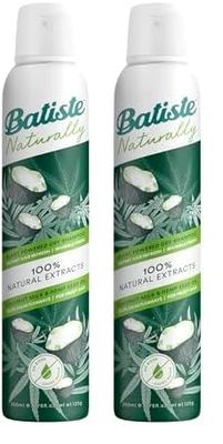 Batiste Naturally Coconut Milk & Hemp Seed Oil 200ml, No Rinse Spray to Refresh Hair in Between Washes, with 100% Natural Extracts (Pack of 2)