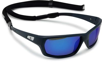 Cressi Bill Sunglasses W/Lace - okulary przeciwsłoneczne z pływającym sznurkiem, niebieski/soczewki lustrzane niebieski, niebieski, rozmiar uniwersalny
