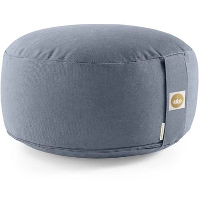 Lotuscrafts Yogakussen Meditatiekussens Ronde Lotus - zithoogte 15cm - wasbare katoenen hoes - yoga zitkussen met speltvulling - GOTS gecertificeerd