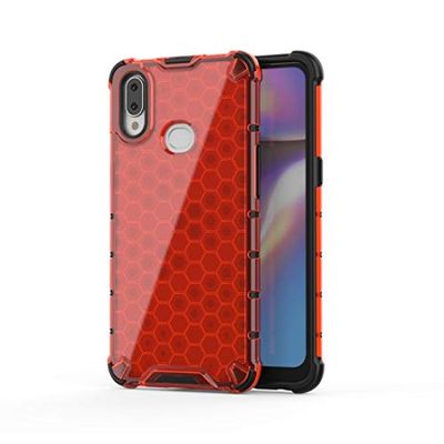 Xyamzhnn TPU cáscara del teléfono del teléfono Caja de la Galaxia A10 + a Prueba de Golpes Panal de la PC (Color : Red)