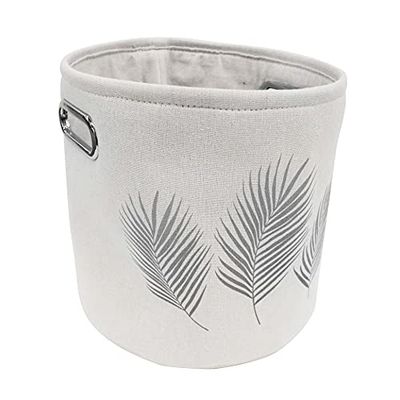 Douceur d'Intérieur 1801321 - Cestello, 70% poliestere, 30% cotone, colore: Bianco/Argento, (0) 27 x HT 26 cm