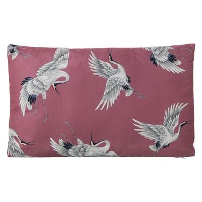 Alexandra House Living Kudde rosa textil 50 x 30 cm