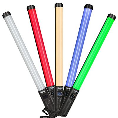 Rollei Lumis Glow - Lampada a LED RGB con 256 sfumature di colore e 7 effetti di luce, ideale per la fotografia di protrait e il lightpainting con 114 LED da 1100 lx (5500 K, 100%)
