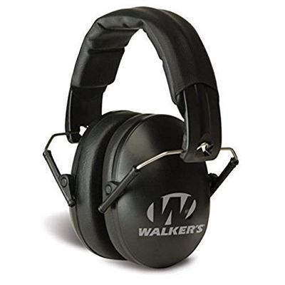 Walker's Game Ear Low Profile Opvouwbare Muff, Zwart