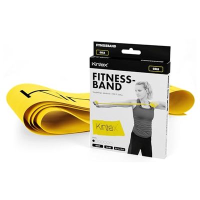 Kintex banda de fitness, 2,5 m x 15 cm, cinta de gimnasia en 7 resistencias, 100% látex, cinta de entrenamiento transportable