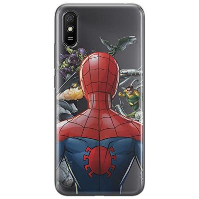 ERT GROUP mobiel telefoonhoesje voor Xiaomi REDMI 9A origineel en officieel erkend Marvel patroon Spider Man 004 optimaal aangepast aan de vorm van de mobiele telefoon, gedeeltelijk bedrukt