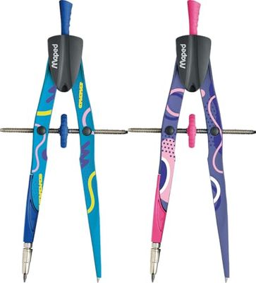 Kartad metall kompass med hög precision, 291013, bågprecisionssystem, snygg, lila eller blå