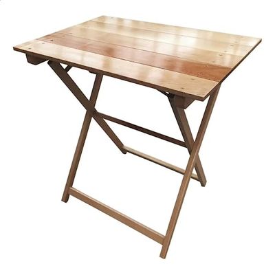 Mueblear Tavolo Flex Velador 50 x 70 Velatore di faggio Pieghevole con doghe 70x50 Vernice, Legno ingegnerizzato, 50x70