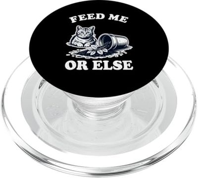 Feed Me Or Else Cat Plant Kitten Plants Cat Lover PopSockets PopGrip for MagSafe