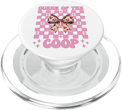 Funny Chicken Farm Farmer Chicken Girl Queen Of The Coop PopSockets PopGrip for MagSafe