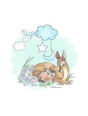 Disney obraz ścienny od Komar | Bambi Good Night | pokój dziecięcy, dekoracja, druk artystyczny | rozmiar 30 x 40 cm (szerokość x wysokość) | bez ramy | WB012-30x40