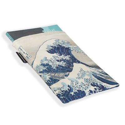 Franco Cosimo Panini Haltadefinizione - Cover Book, Étui Livre Rembourré en Tissu Imprimé avec Une Œuvre d'art de Hokusai, Idéale pour Protéger Livres ou Accessoires, 19 x 25H cm