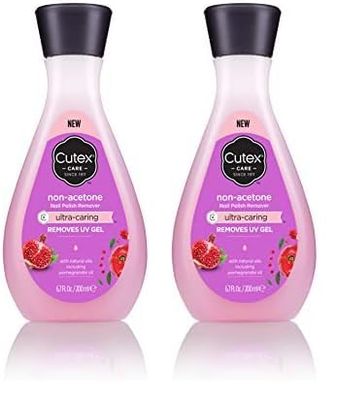 Cutex Ultra-Caring Non-Acetone Nail Polish Remover 200ml (Pack of 2)