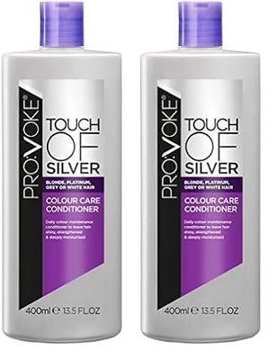 PROVOKE Touch Of Silver Colour Care Conditioner, Purple, 400ml (Pack of 2)