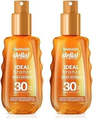 Garnier Delial Ideal Bronze Spray Invisible FPS30 Protector 150ml (Paquete de 2)