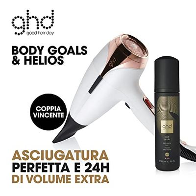 ghd Helios Asciugacapelli Professionale + body goals total volume foam