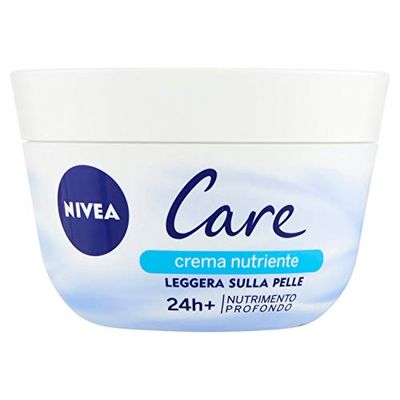 NIVEA Care Nutrimento Profondo (1 x 200ml), Crema nutriente leggera sulla pelle, Crema multiuso per viso e corpo, Formula idratante con Microsfere di Cera ad Idrodispersione
