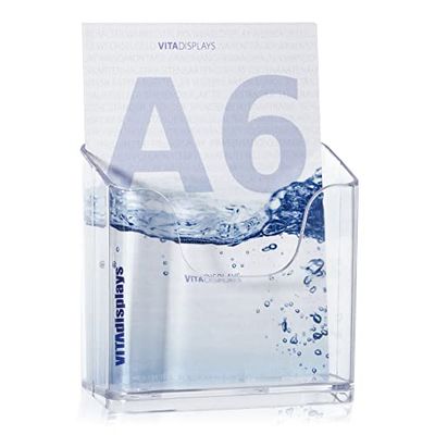 VITAdisplays® A6 Table Brochure Holder Transparent